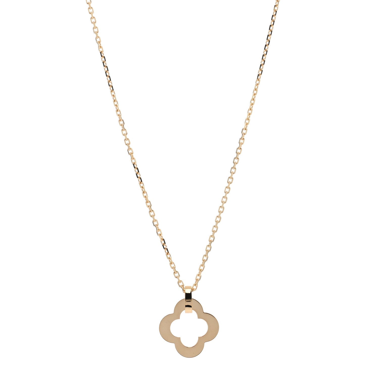 18K Yellow Gold Byzantine Alhambra Pendant Necklace