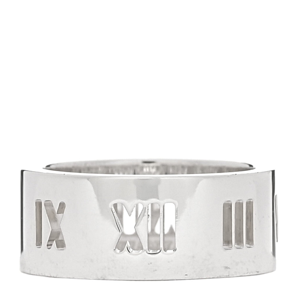 Sterling Silver Wide Atlas Pierced Ring 50 5.5