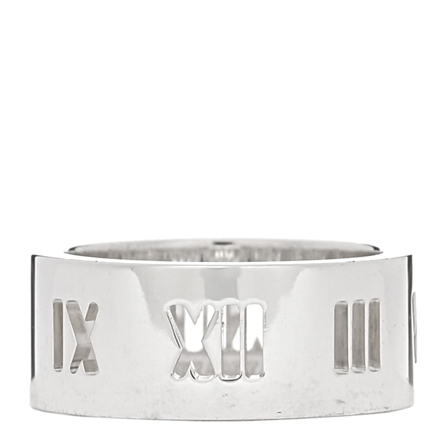 Sterling Silver Wide Atlas Pierced Ring 50 5.5