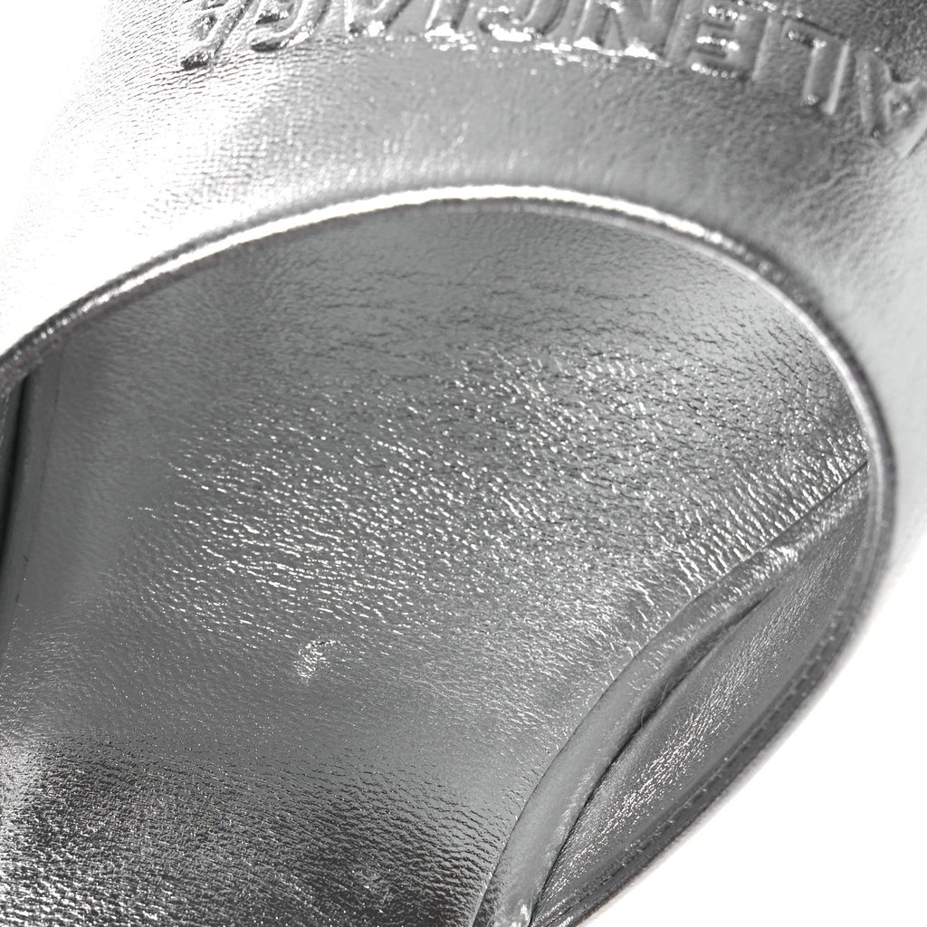 Metallic Sheepskin Duty Free 70mm Sandals 39 Silver