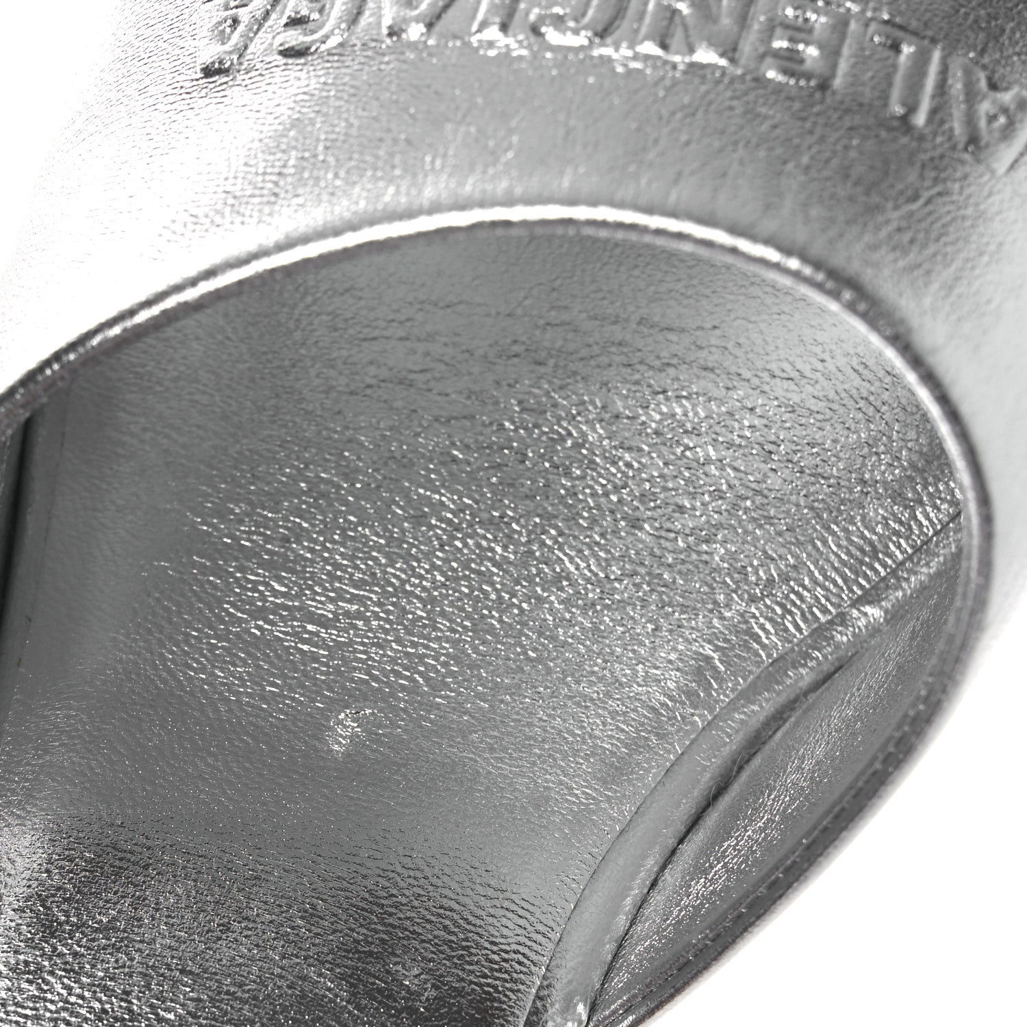Metallic Sheepskin Duty Free 70mm Sandals 39 Silver