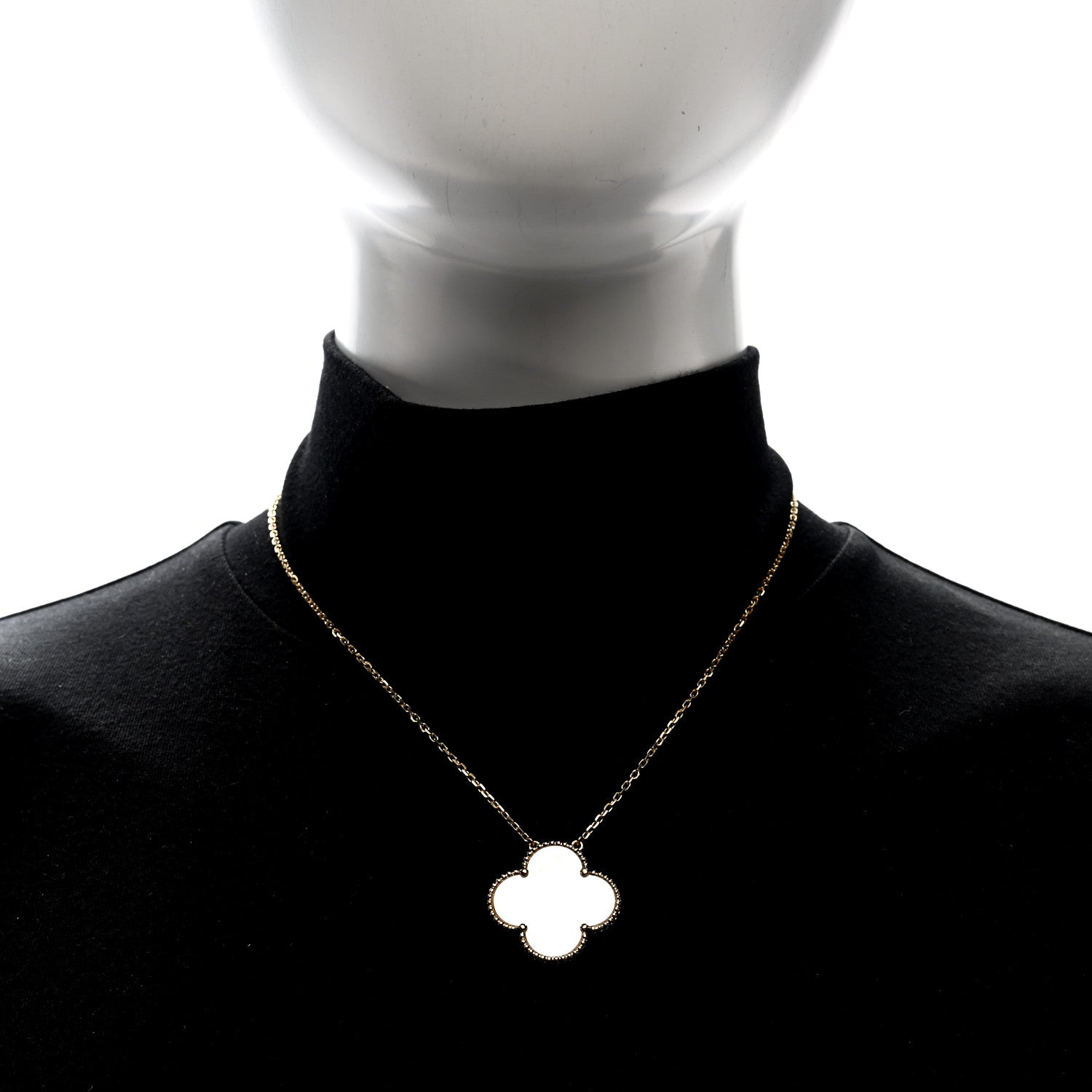 18K Yellow Gold Mother of Pearl Magic Alhambra Pendant Necklace
