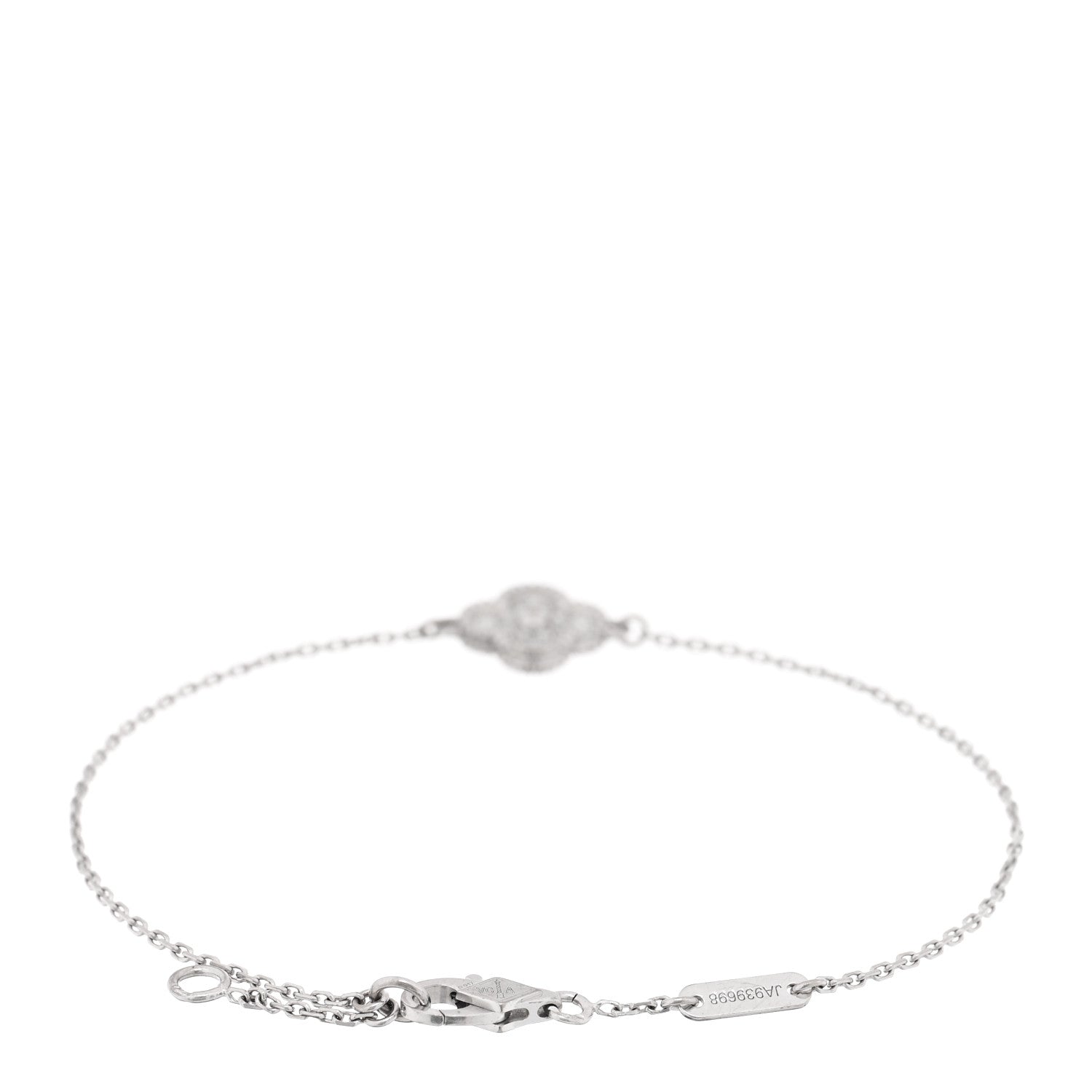 18K White Gold Diamond Sweet Alhambra Bracelet