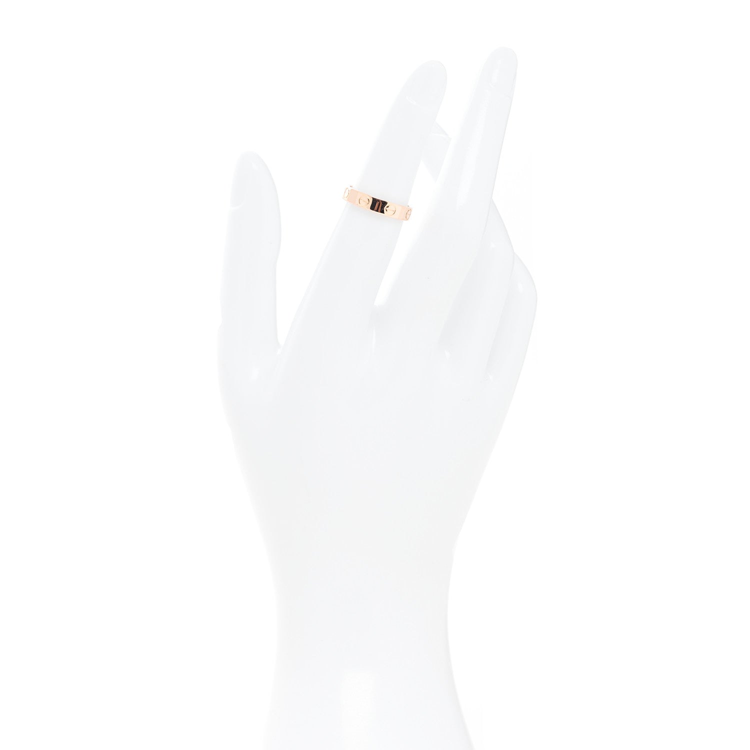 18K Pink Gold 3.5mm LOVE Wedding Band Ring 48 4.5