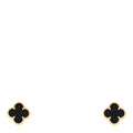 18K Yellow Gold Black Onyx Sweet Alhambra Earrings