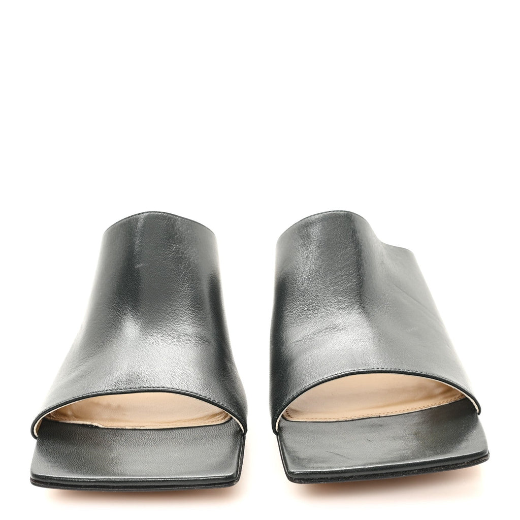 Lambskin Stretch Mule 40mm Sandals  40 Black
