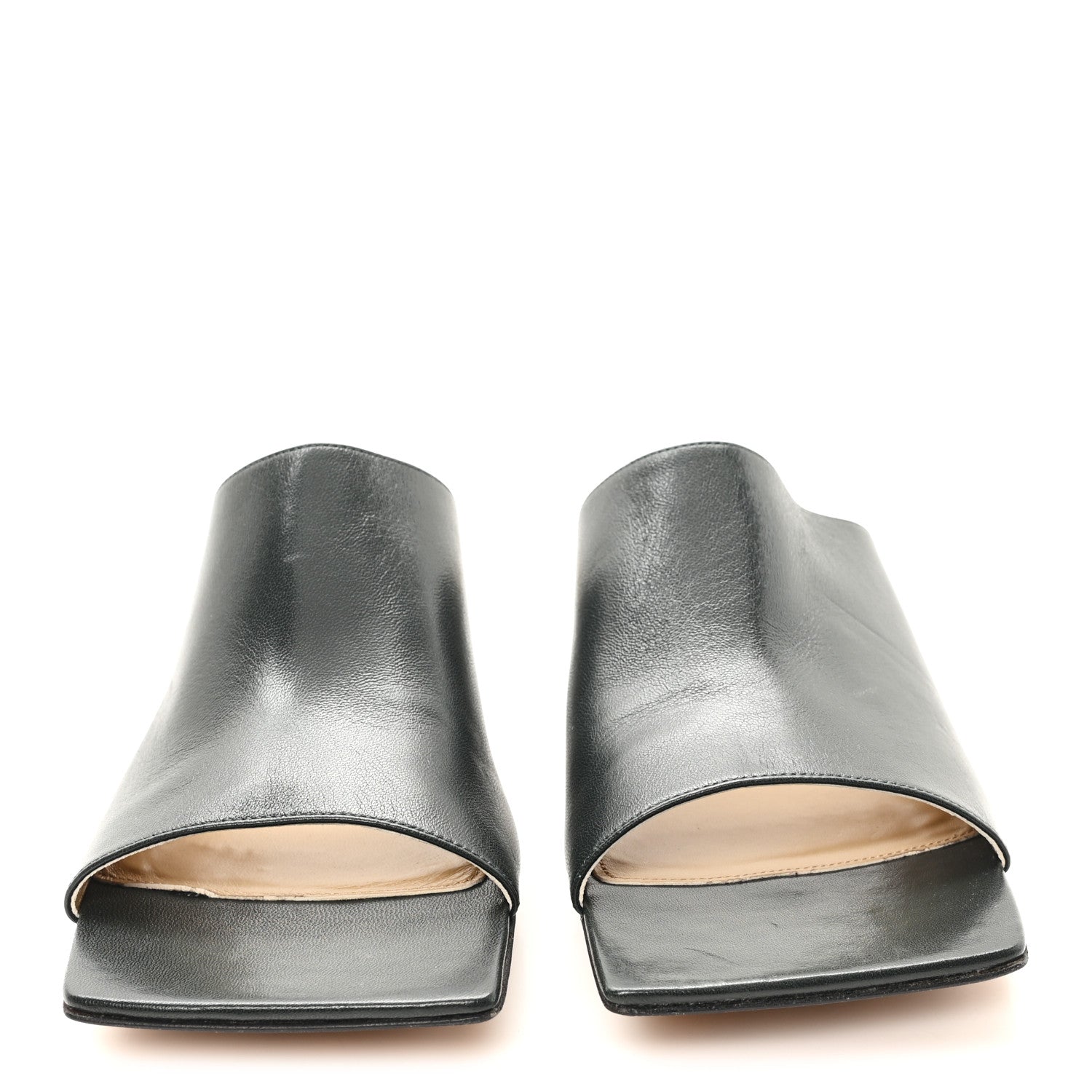 Lambskin Stretch Mule 40mm Sandals  40 Black
