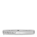 18K White Gold Perlee Signature Bangle Bracelet M