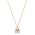 18K Rose Gold Diamond Birkin Amulettes Pendant Necklace