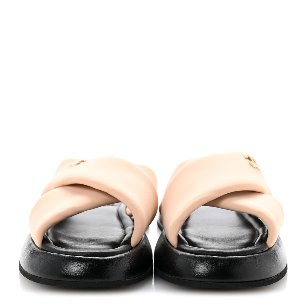 Fabric CC Mules Sandals 41 Light Beige