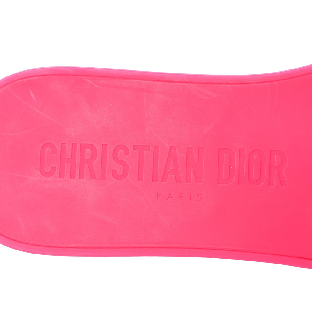 Technical Stretch Fabric Camouflage Dio(r)evolution Slide Sandals 38 Fuchsia Fluo