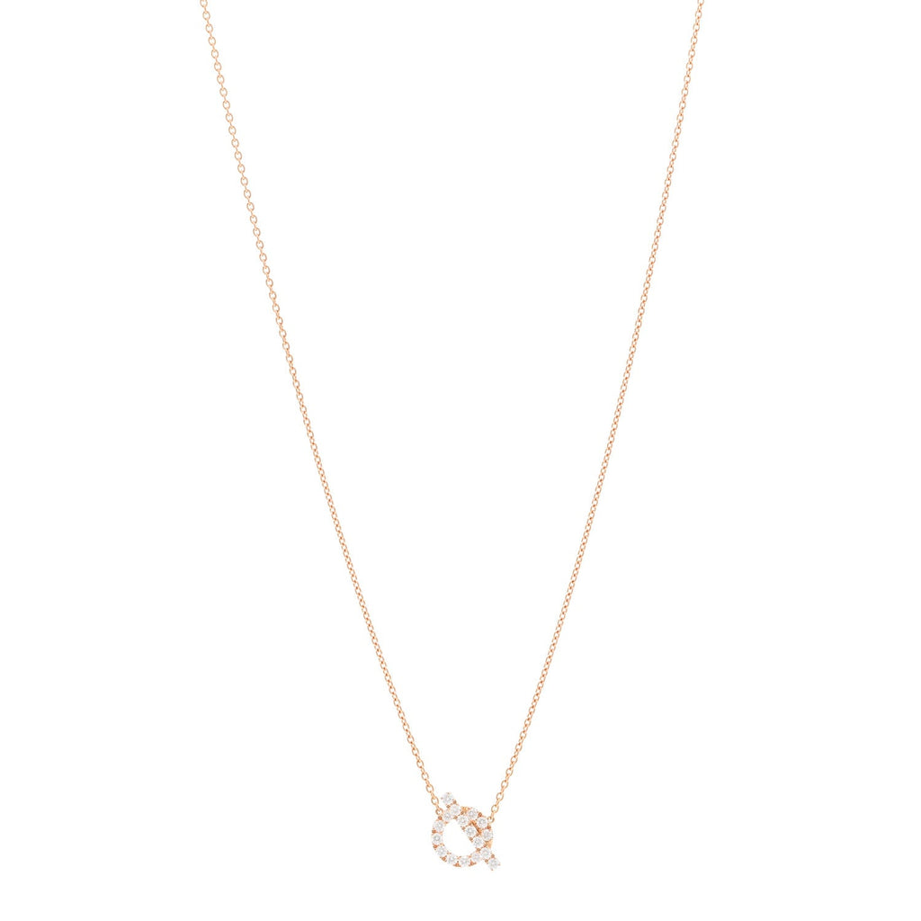 18K Rose Gold Diamond Finesse Pendant Necklace