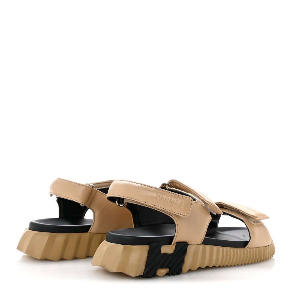 Lambskin Junior Womens Sandals 41 Beige Black