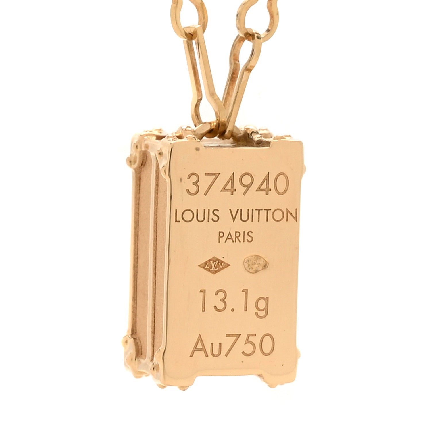 18K Yellow Gold Petite Malle Pendant Necklace