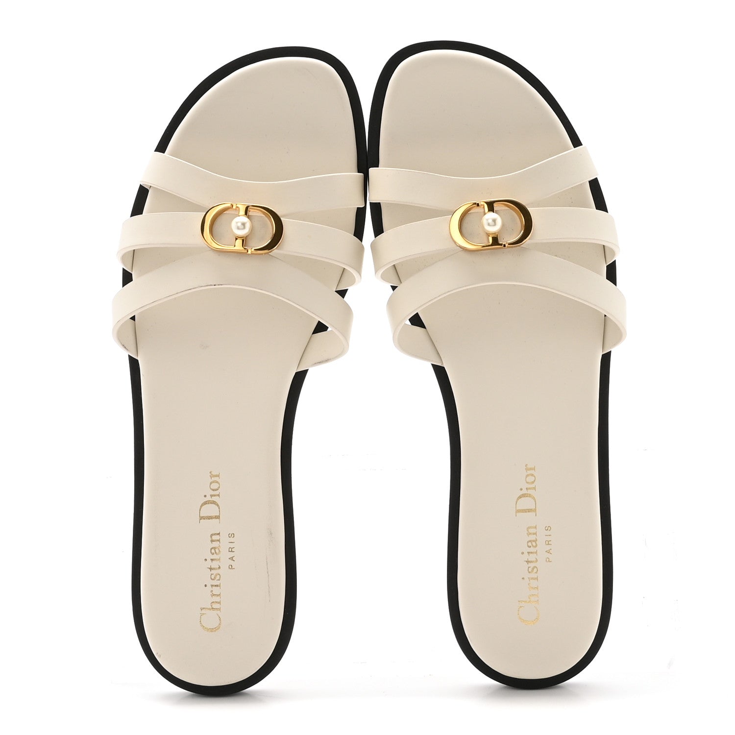 Calfskin 30M Slide Sandals 37.5 White