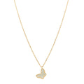 18K Yellow Gold Mother of Pearl Sweet Alhambra Butterfly Pendant Necklace