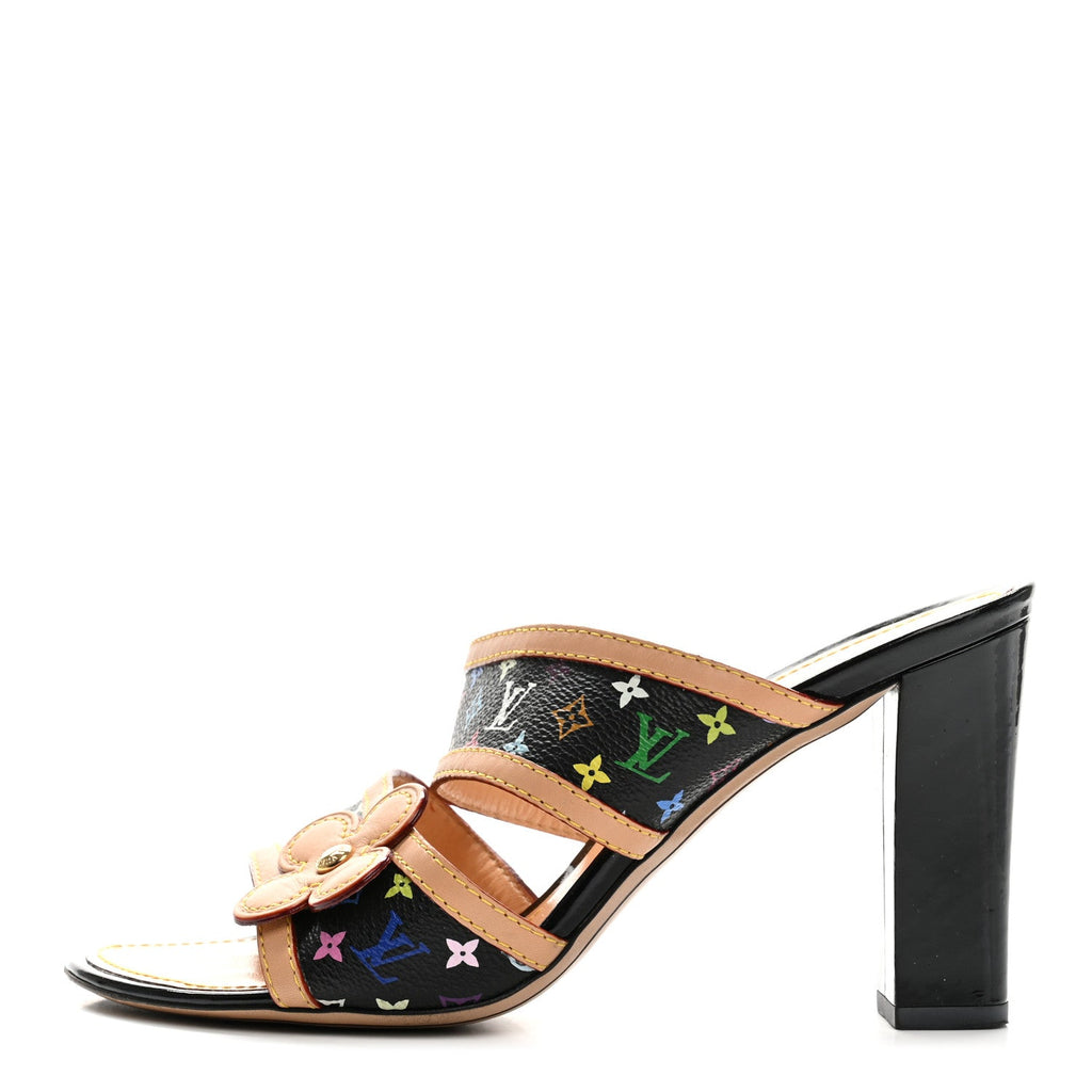 Monogram Multicolor Sandals 38.5 Black