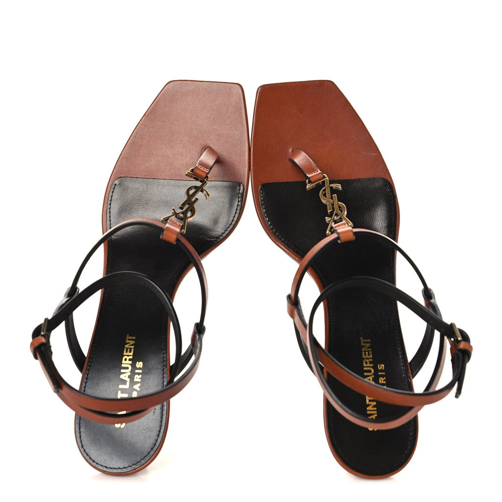 Calfskin Cassandra 60 Sandals 38.5 New Papaya