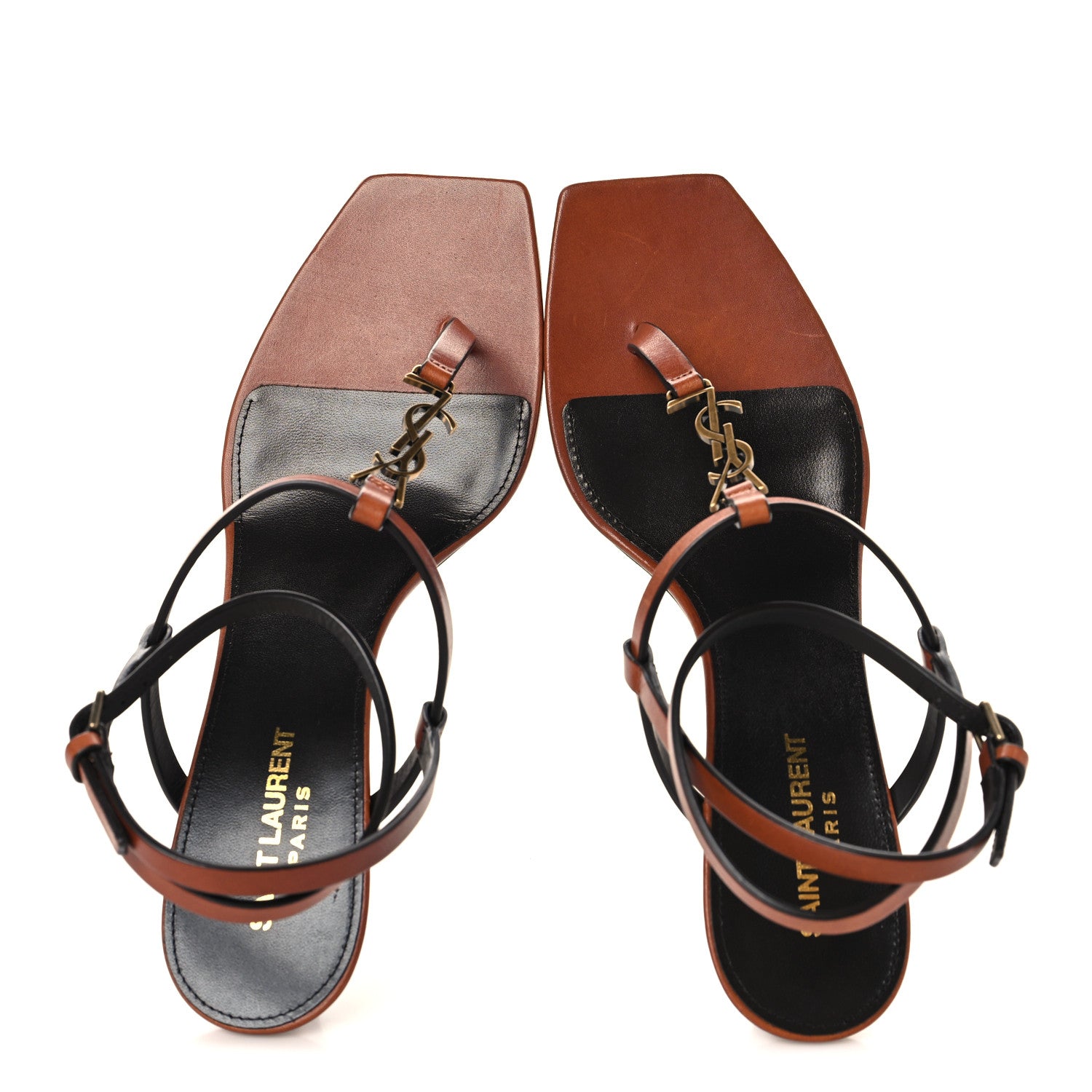 Calfskin Cassandra 60 Sandals 38.5 New Papaya