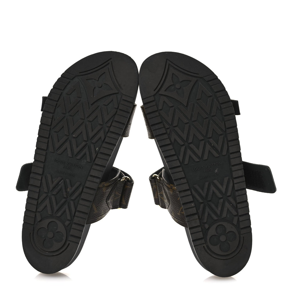 Monogram Bom Dia Mule Sandals 39 Black