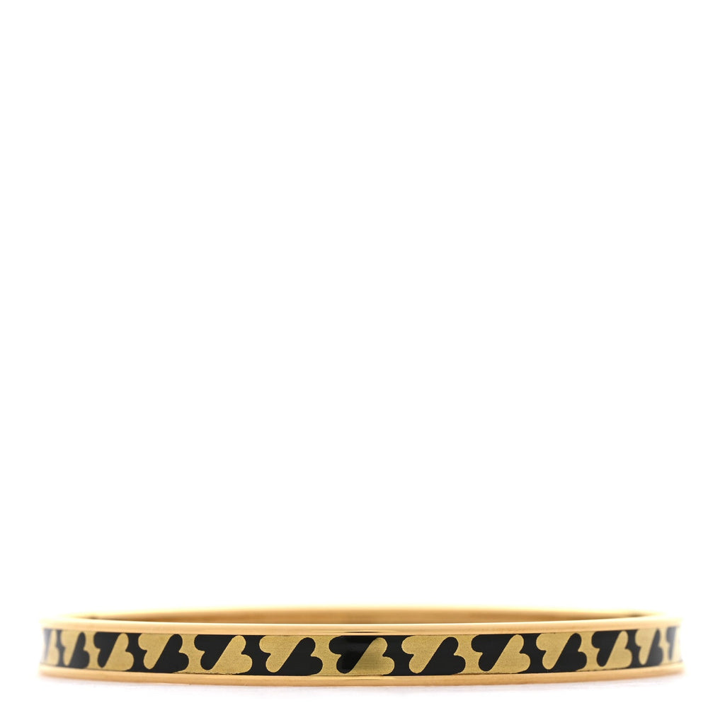 Enamel Printed Extra Narrow Cartes A Jouer Bracelet 62 Or Black