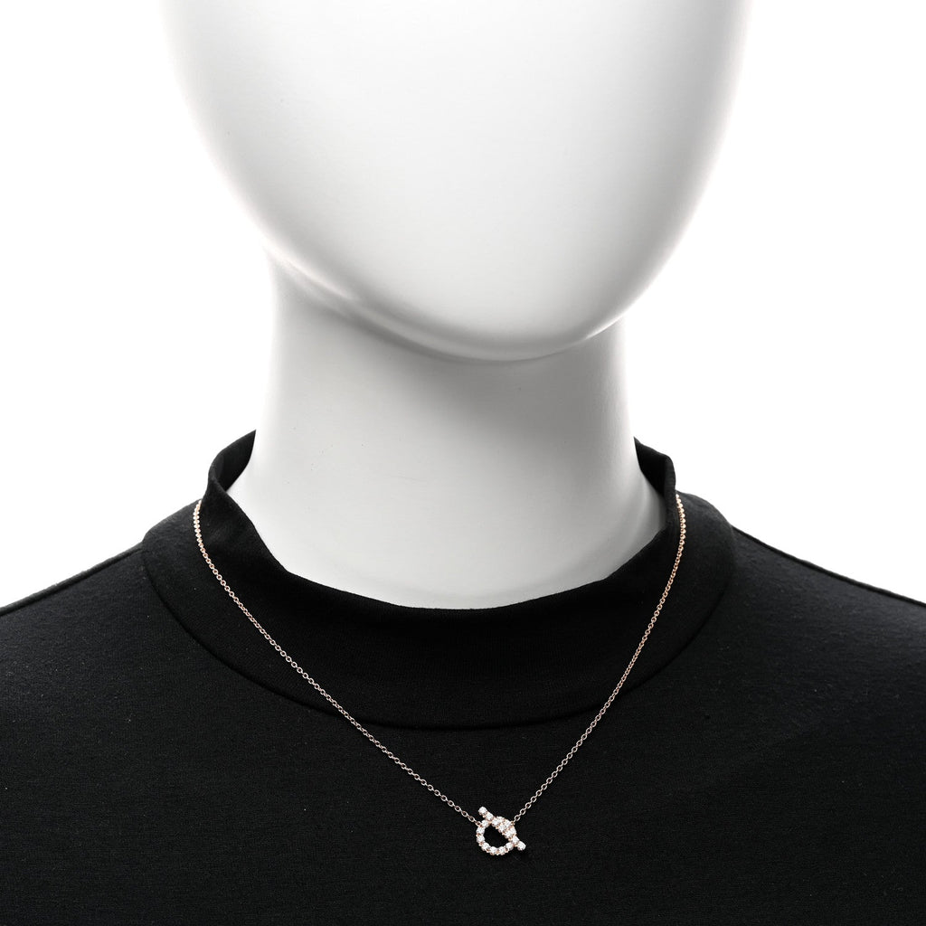 18K Rose Gold Diamond Finesse Pendant Necklace