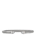Sterling Silver Pave Diamond 5mm Cable Classics Bracelet