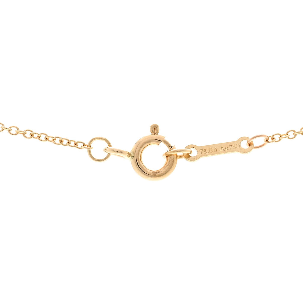 18K Yellow Gold Diamond Paloma Picasso Double Loving Heart Pendant Necklace