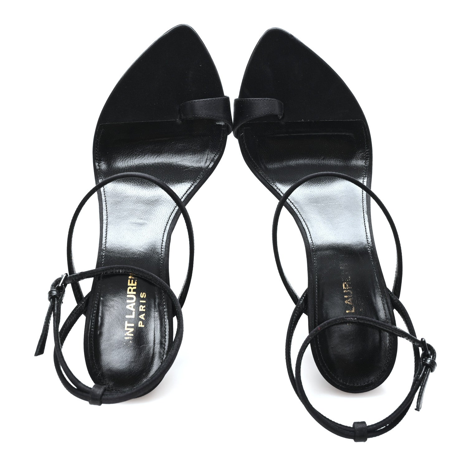 Crepe Satin Dive 110 Mule Sandals 38 Black
