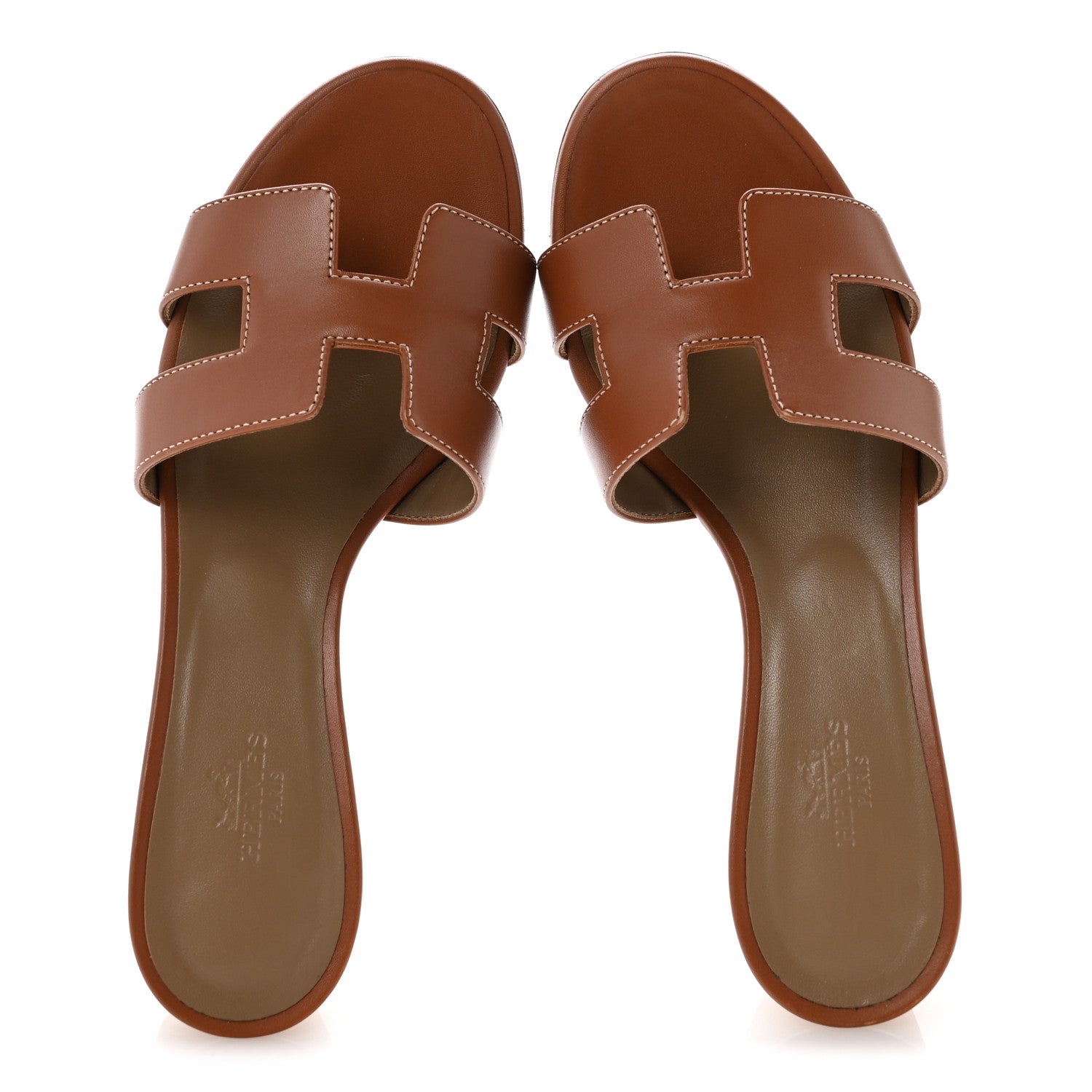 Calfskin Oasis Sandals 36.5 Gold
