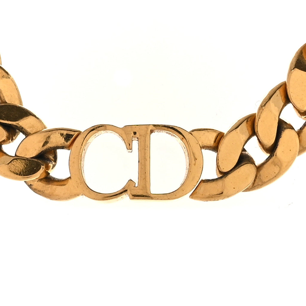 Metal CD Choker Necklace Gold