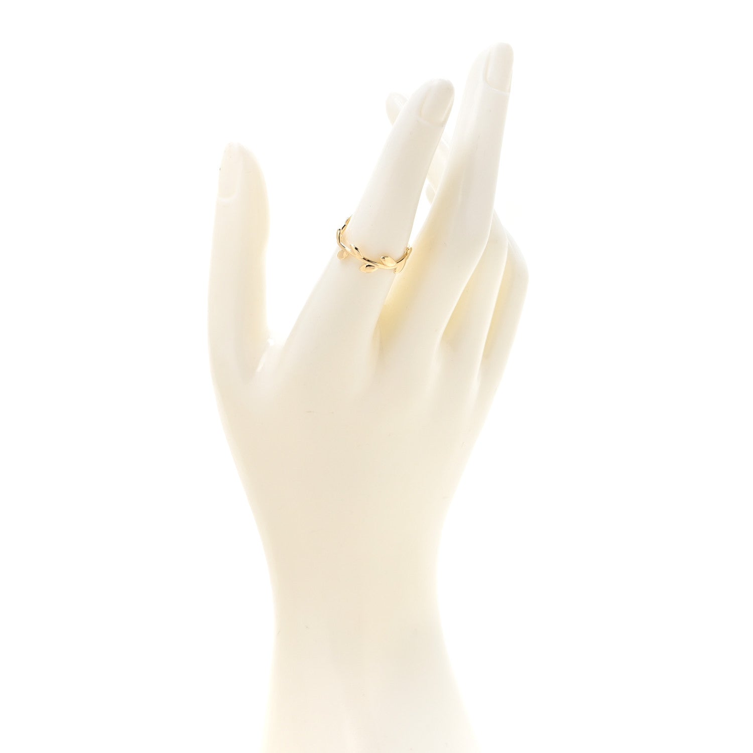 18K Yellow Gold Narrow Paloma Picasso Olive Leaf Band Ring 54 7
