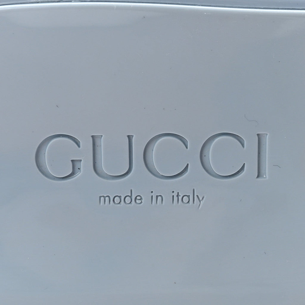 Rubber Gucci Logo Womens Platform 20/60mm Slide Sandals 41 Porcelain Light Blue