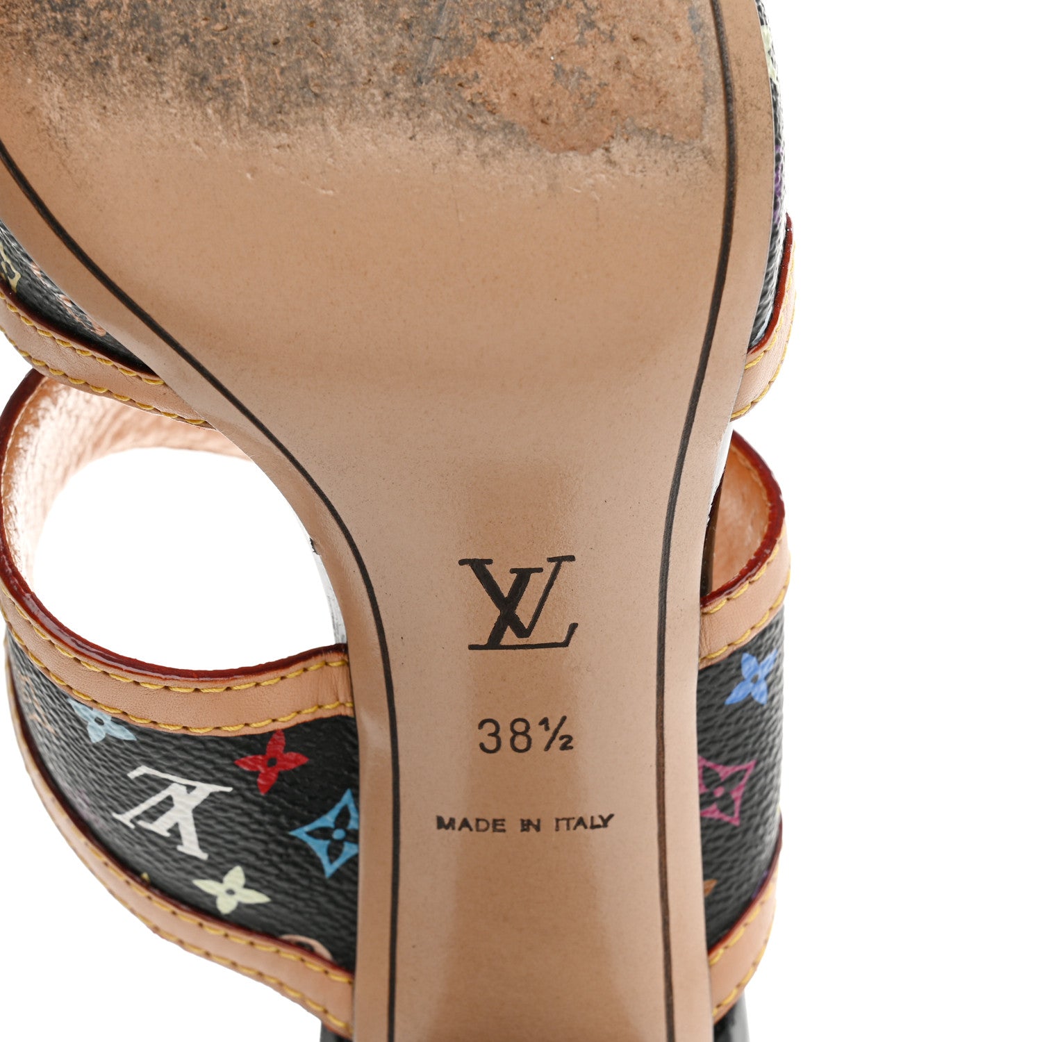 Monogram Multicolor Sandals 38.5 Black