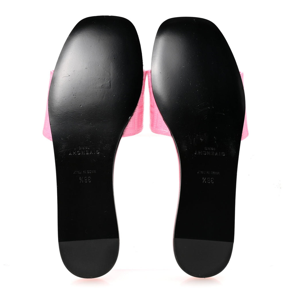 Coated Canvas Logo 4G Embossed Flat Sandals 36.5 Pink