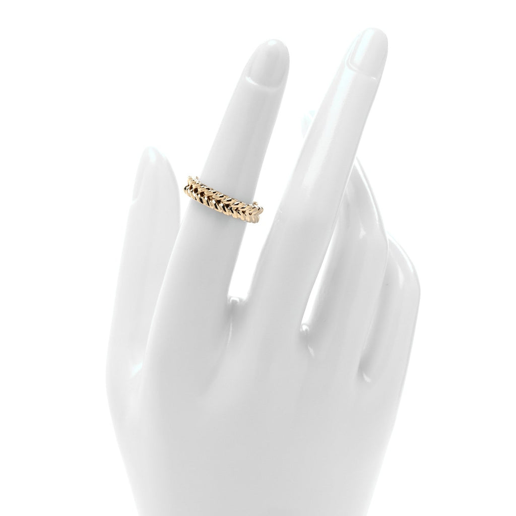 18K Yellow Gold Braided Band Ring 50 5.5