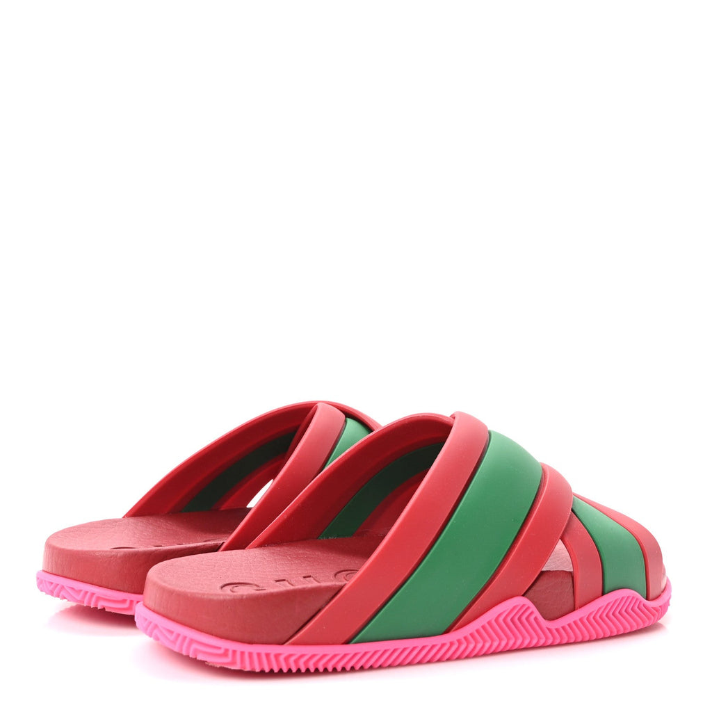 Rubber Web Womens Criss Cross Slide Sandals 36 Coral New Shamarock