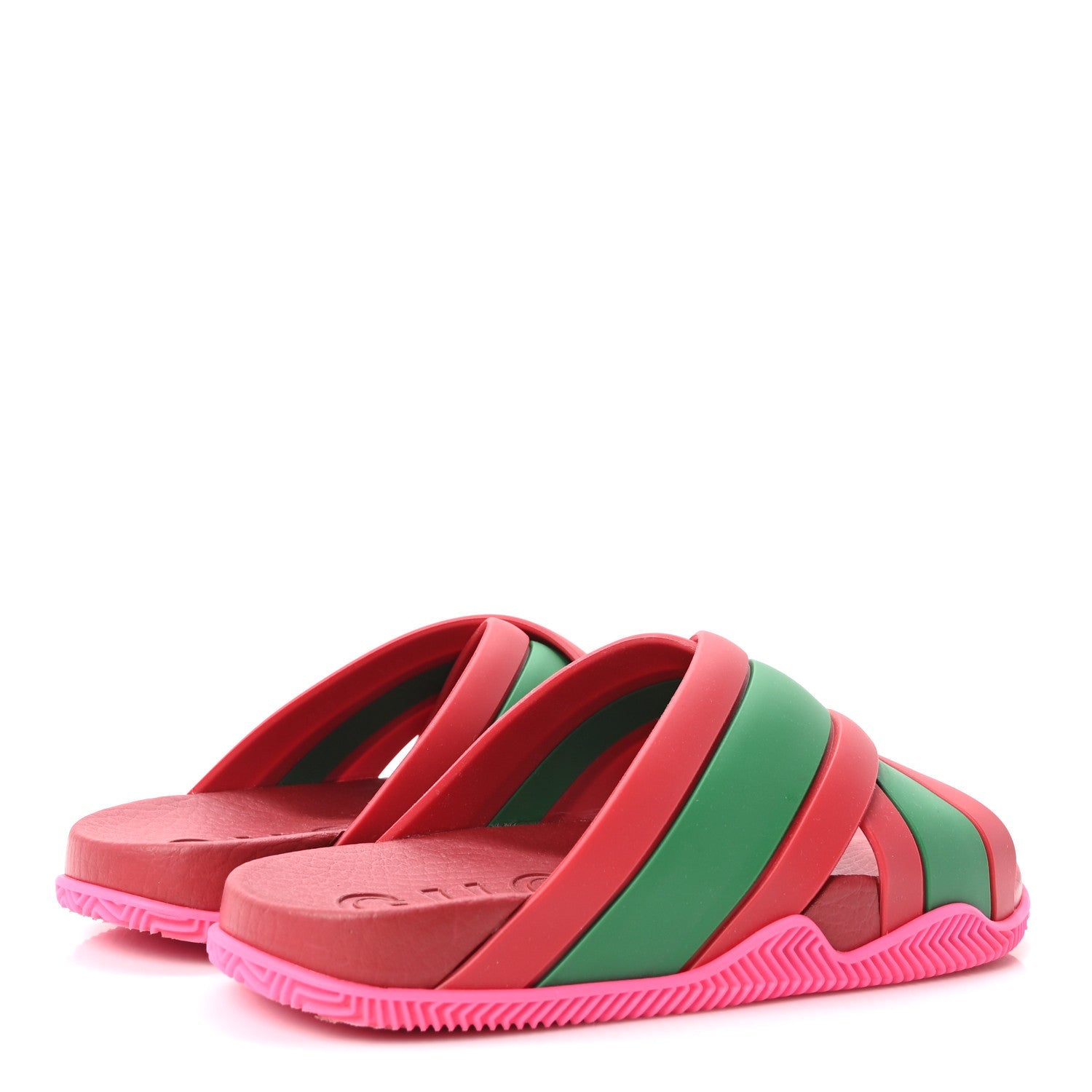 Rubber Web Womens Criss Cross Slide Sandals 36 Coral New Shamarock