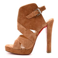 Suede Apron Lili 120 Pumps 36 Noisette