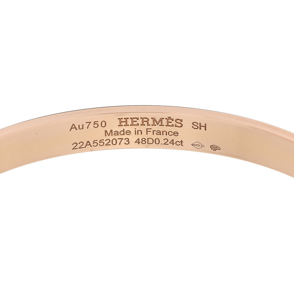 18K Rose Gold Diamond PM Collier De Chien Bracelet SH