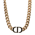 Metal CD Choker Necklace Gold Black