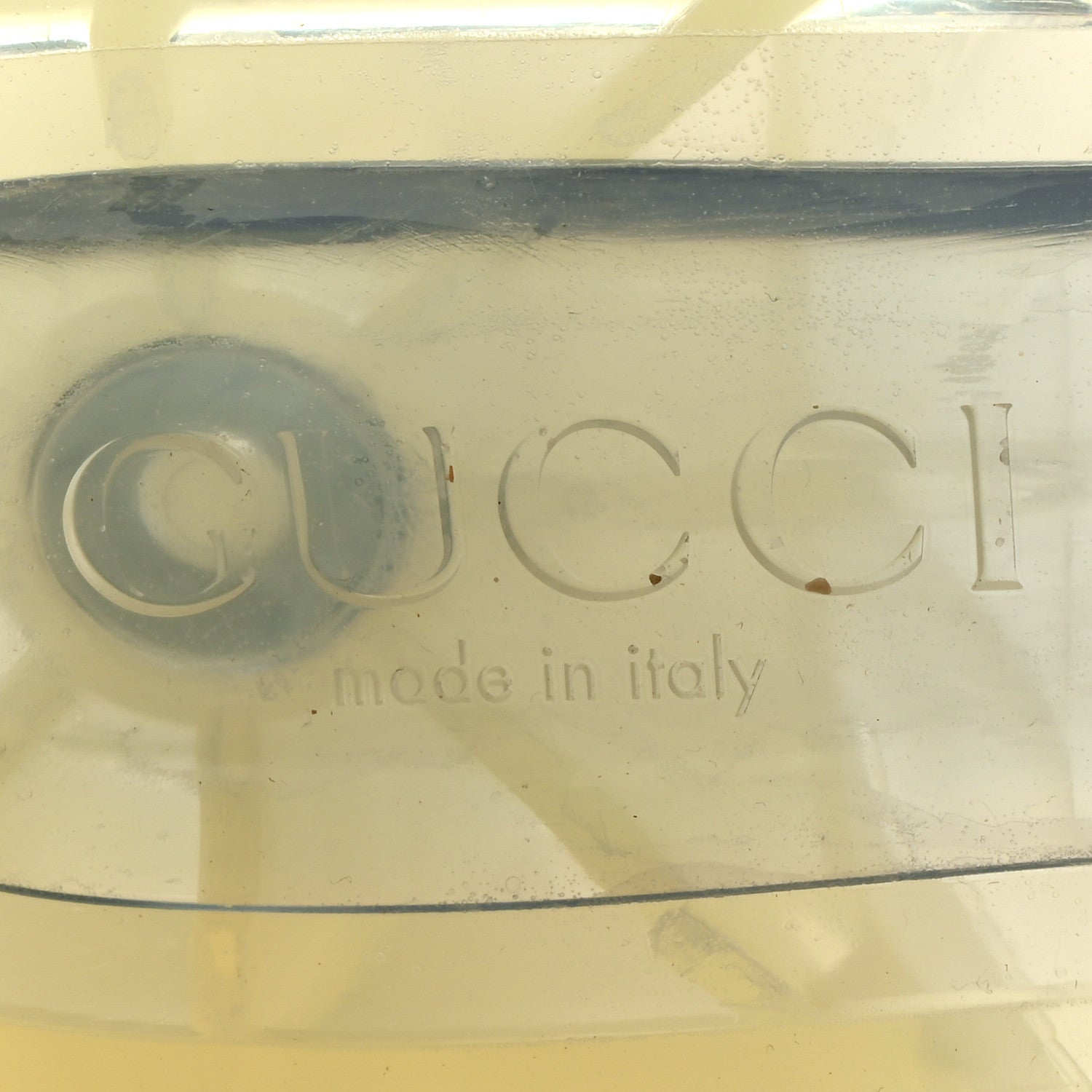 Rubber Gucci Logo Womens Platform 20/60mm Slide Sandals 39 Transparent