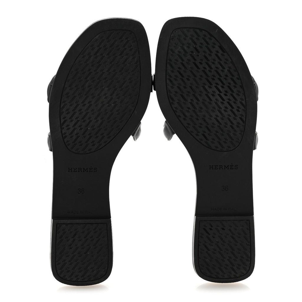 Rubber Aloha Sandals 36 Black