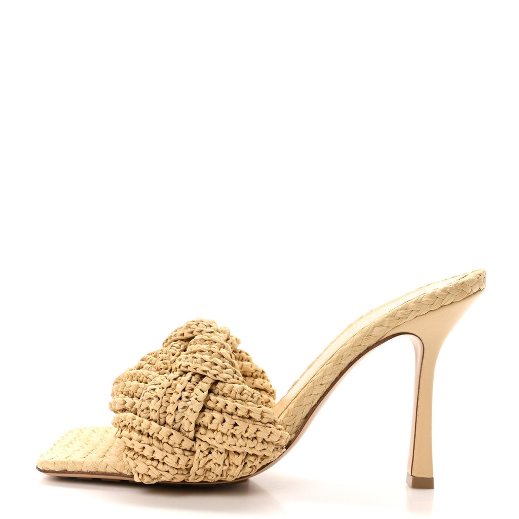 Raffia Intrecciato Lido Mule 90 Sandals 40 Cane Sugar