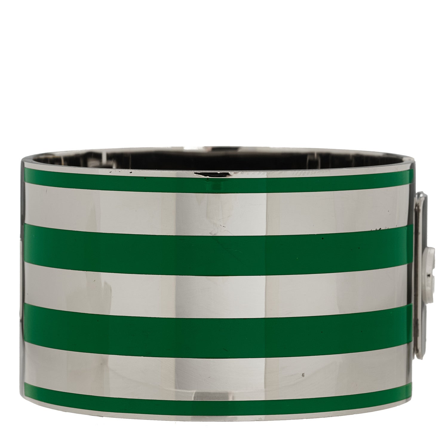 X ADIDAS Metal Enamel Cuff Bracelet S Silver Green