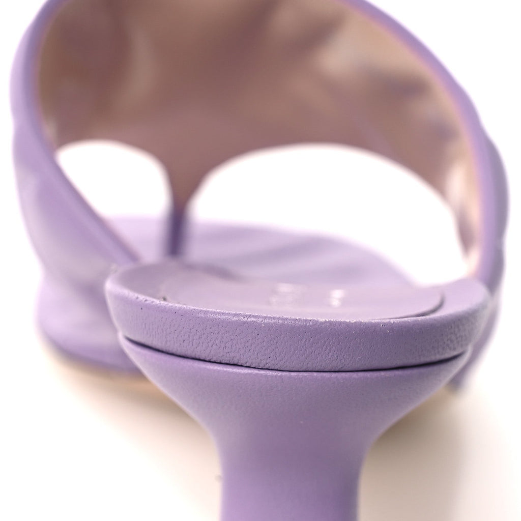 Nappa Charlotte GG Marmont 55mm Thong Sandals 38 Pale Lavander