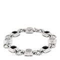 Sterling Silver Diamond Black Onyx Renaissance Link Bracelet