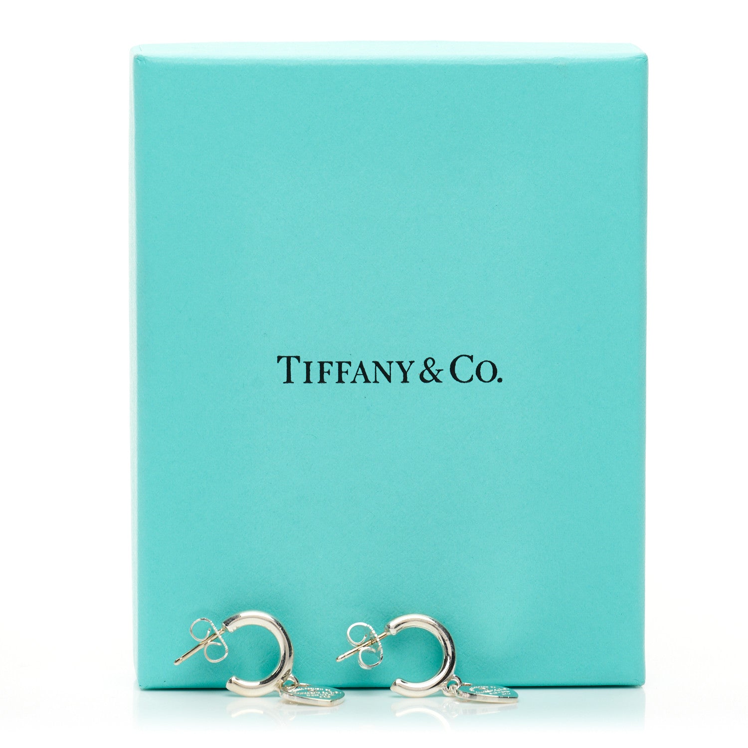 Sterling Silver Diamond Mini Return To Tiffany Heart Hoop Earrings