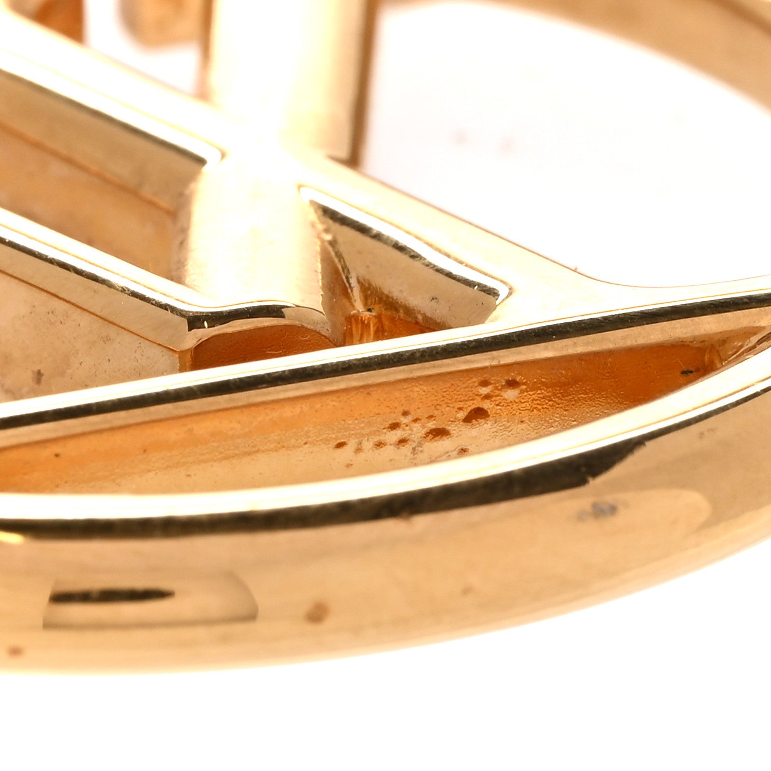 Metal Louise Hoop Earrings Gold