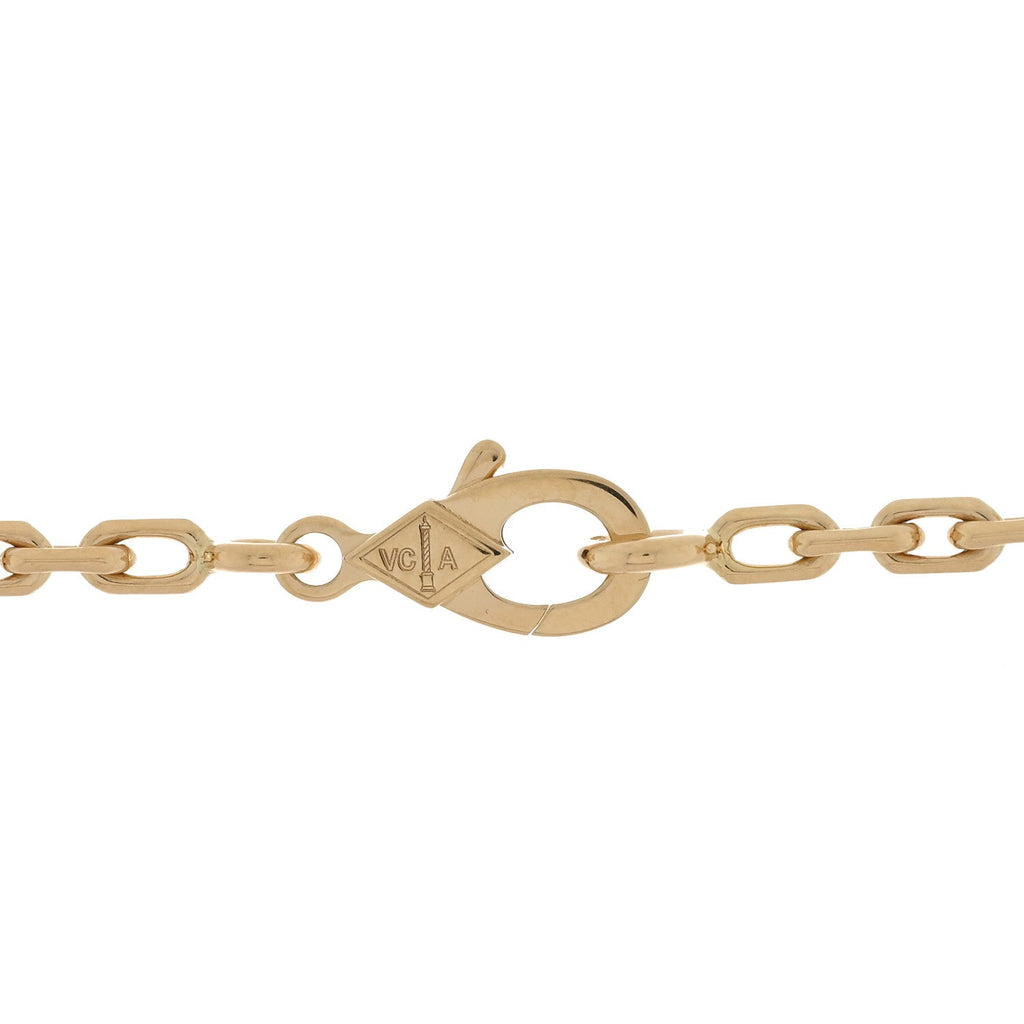 18K Yellow Gold Black Onyx 20 Motifs Vintage Alhambra Necklace